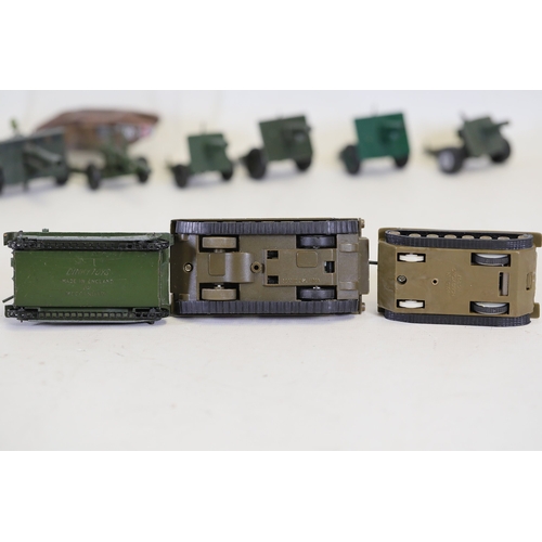 770 - Extensive Collection of Vintage Military Vehicles from Matchbox, Dinky, Britains, Lesley, Meccano, C... 