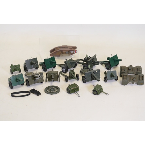770 - Extensive Collection of Vintage Military Vehicles from Matchbox, Dinky, Britains, Lesley, Meccano, C... 