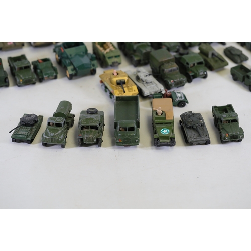 770 - Extensive Collection of Vintage Military Vehicles from Matchbox, Dinky, Britains, Lesley, Meccano, C... 