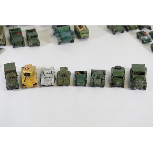 770 - Extensive Collection of Vintage Military Vehicles from Matchbox, Dinky, Britains, Lesley, Meccano, C... 