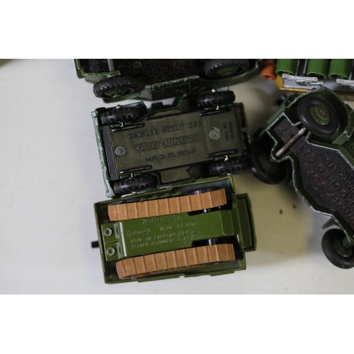 770 - Extensive Collection of Vintage Military Vehicles from Matchbox, Dinky, Britains, Lesley, Meccano, C... 