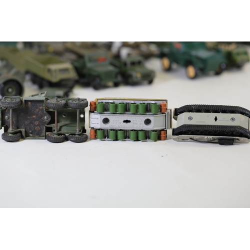770 - Extensive Collection of Vintage Military Vehicles from Matchbox, Dinky, Britains, Lesley, Meccano, C... 