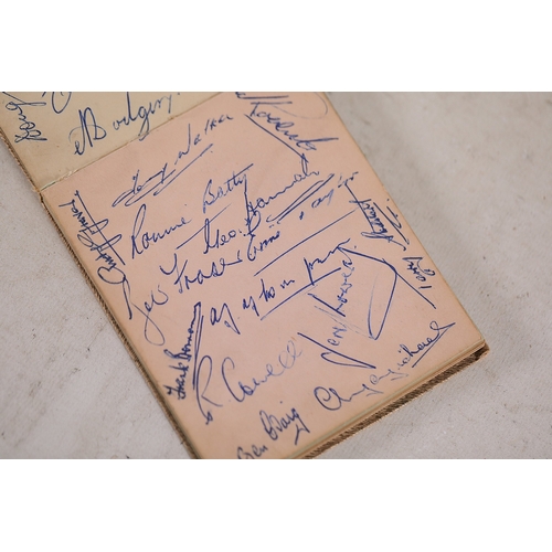 **Vintage Autograph Book with Multiple Signed Pages and Historical ...