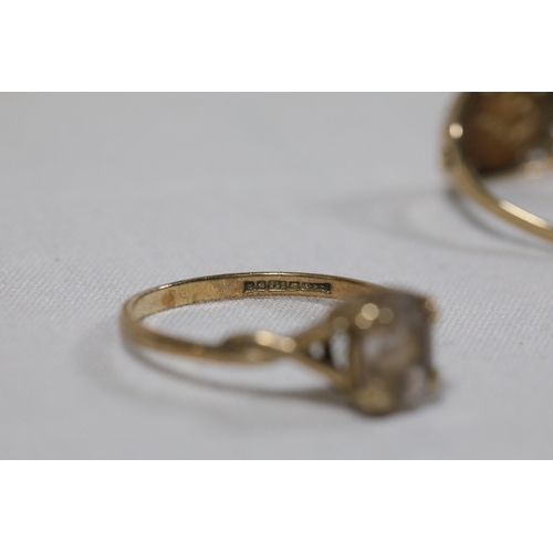 1298 - Collection of Gold Chains, Rings and Pendants, 13g all 9ctA mixed group of yellow gold jewellery com... 