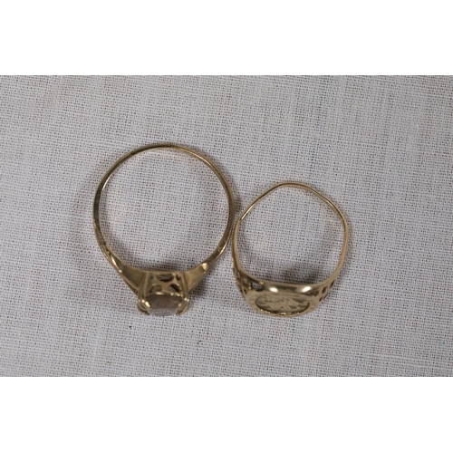 1298 - Collection of Gold Chains, Rings and Pendants, 13g all 9ctA mixed group of yellow gold jewellery com... 