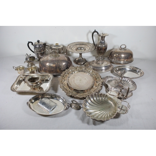 1331 - Collection of silver plated and EPNS tableware and serving piecesA large collection of silver plated... 