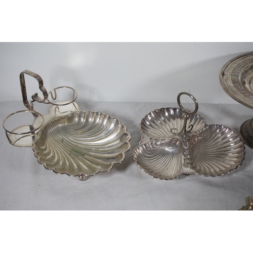 1331 - Collection of silver plated and EPNS tableware and serving piecesA large collection of silver plated... 