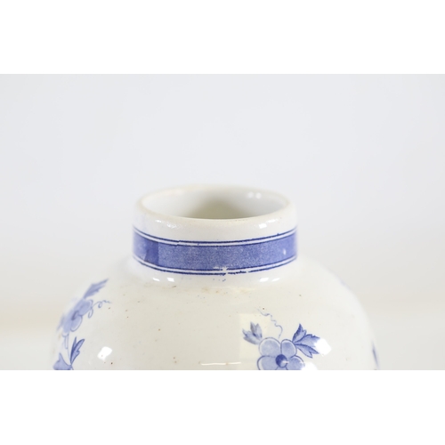 1375 - Pair of Delft Blue and White Lidded Vases with Windmill ScenesMatched pair of Delftware ceramic vase... 