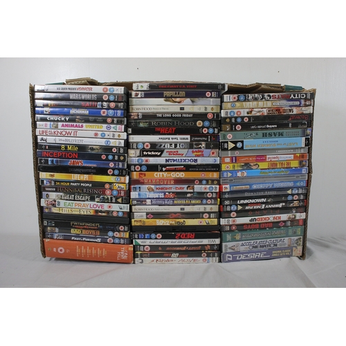 Three boxes of DVDs, approx 150 titles incl Band of BrothersA mixed ...