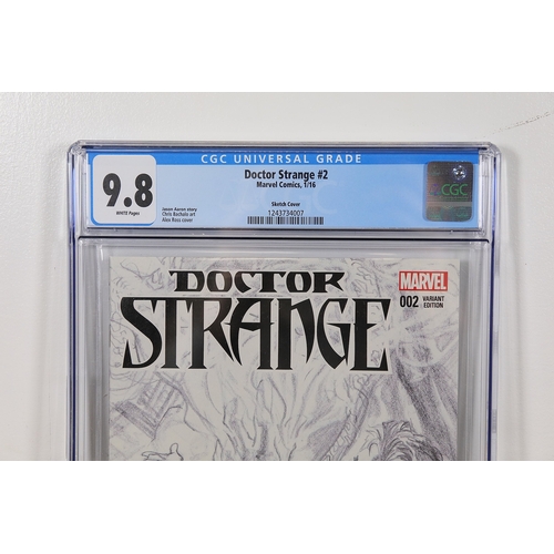 232 - Doctor Strange 2 CGC 9.8 Sketch Variant, Alex RossMarvel Comics Doctor Strange 2, January 2016, CGC ... 