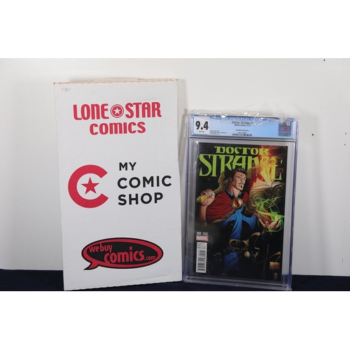 233 - Doctor Strange 1 2015 CGC 9.4 Quesada Variant with MyComicShop Storage BoxGroup comprising a slabbed... 