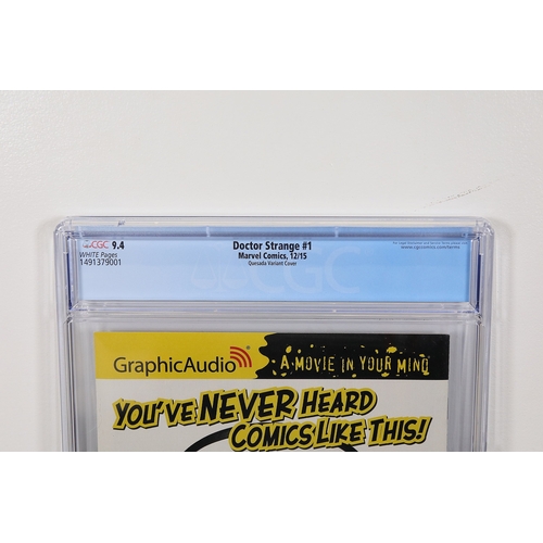 233 - Doctor Strange 1 2015 CGC 9.4 Quesada Variant with MyComicShop Storage BoxGroup comprising a slabbed... 