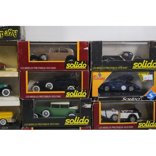 482 - Solido 1:43 French Boxed Model Car Collection, Age dOr and Les Modeles Prestigieux, 34 PiecesA defin... 