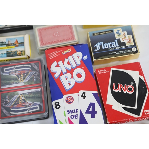 Collection of playing cards and card games including Waddingtons, De La ...