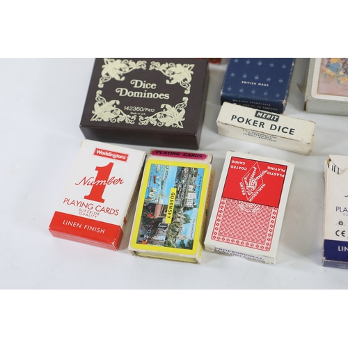 Collection of playing cards and card games including Waddingtons, De La ...
