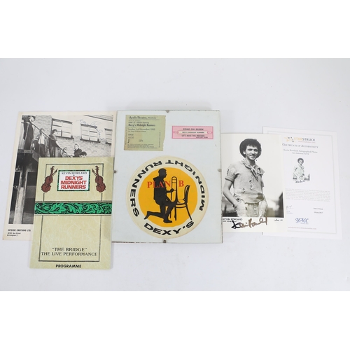698 - Dexys Midnight Runners and Kevin Rowland signed memorabilia displayMounted framed collection of Dexy... 