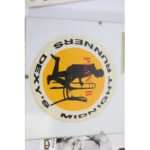 698 - Dexys Midnight Runners and Kevin Rowland signed memorabilia displayMounted framed collection of Dexy... 