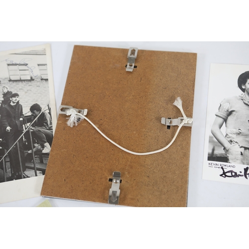 698 - Dexys Midnight Runners and Kevin Rowland signed memorabilia displayMounted framed collection of Dexy... 