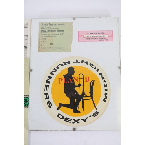 698 - Dexys Midnight Runners and Kevin Rowland signed memorabilia displayMounted framed collection of Dexy... 