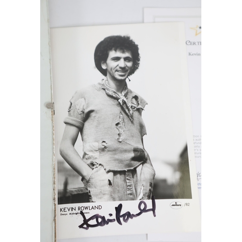 698 - Dexys Midnight Runners and Kevin Rowland signed memorabilia displayMounted framed collection of Dexy... 