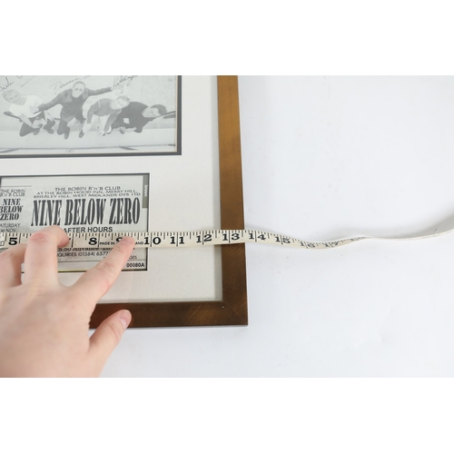 702 - Signed Nine Below Zero framed photograph and Robin R'n'B Club ticket, 1 November 1997Framed music me... 