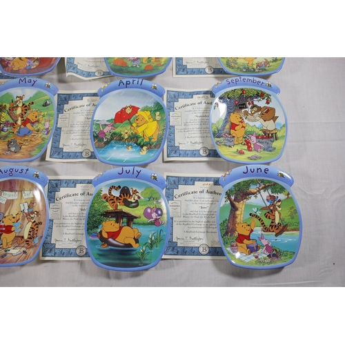 776 - Bradford Exchange Winnie the Pooh The Whole Year Through perpetual wall calendar setDisney licensed ... 