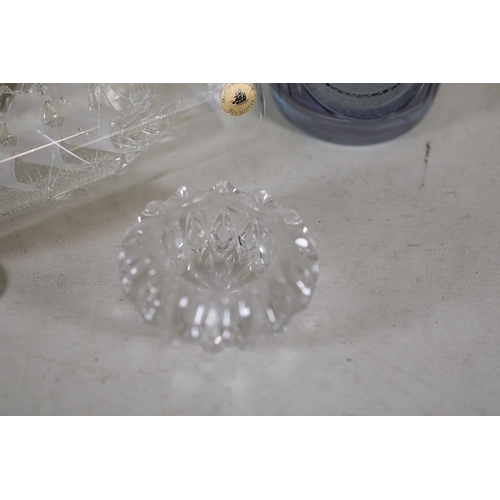 783 - Collection of Mid-20th Century Decorative Crystal, Glass, and MetalwareA curated selection of vintag... 