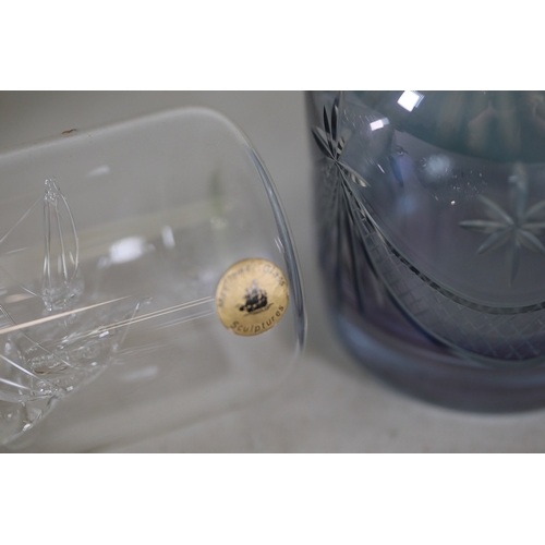 783 - Collection of Mid-20th Century Decorative Crystal, Glass, and MetalwareA curated selection of vintag... 