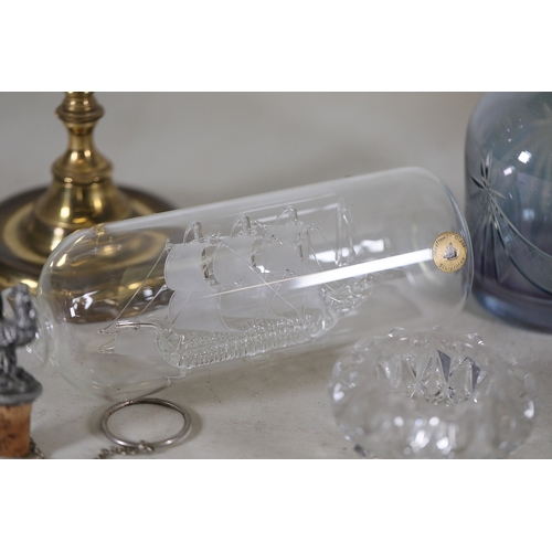 783 - Collection of Mid-20th Century Decorative Crystal, Glass, and MetalwareA curated selection of vintag... 