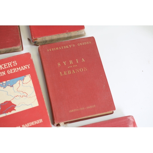 830 - **Collection of Original Baedeker Travel Guides**This is a collection of vintage Baedeker travel gui... 