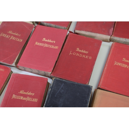 830 - **Collection of Original Baedeker Travel Guides**This is a collection of vintage Baedeker travel gui... 