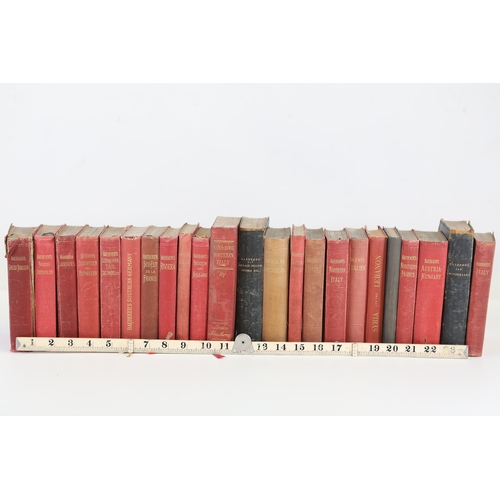 830 - **Collection of Original Baedeker Travel Guides**This is a collection of vintage Baedeker travel gui... 