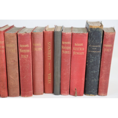 830 - **Collection of Original Baedeker Travel Guides**This is a collection of vintage Baedeker travel gui... 