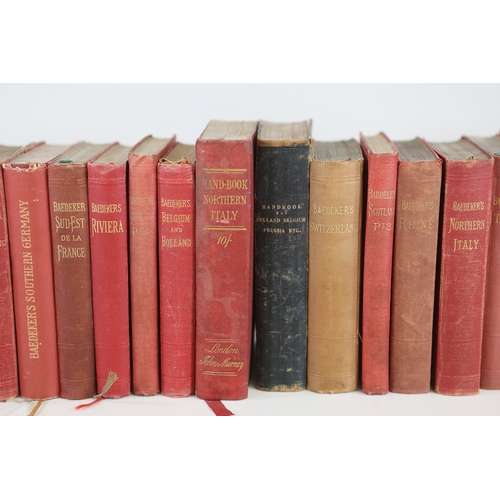 830 - **Collection of Original Baedeker Travel Guides**This is a collection of vintage Baedeker travel gui... 