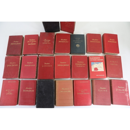 830 - **Collection of Original Baedeker Travel Guides**This is a collection of vintage Baedeker travel gui... 