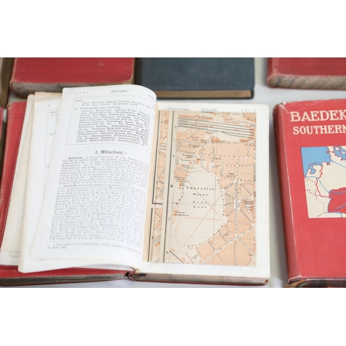 830 - **Collection of Original Baedeker Travel Guides**This is a collection of vintage Baedeker travel gui... 