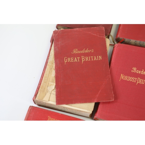 830 - **Collection of Original Baedeker Travel Guides**This is a collection of vintage Baedeker travel gui... 