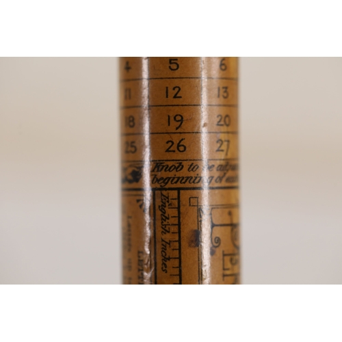 Victorian Perpetual Calendar and Postal Ruler rollerA late Victorian to ...