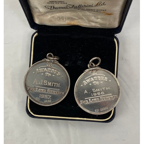 49 - Two Vintage Silver Hallmarked Medals from 1957 & 68 and a City of Bradford Medal