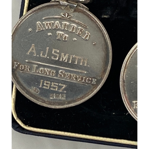 49 - Two Vintage Silver Hallmarked Medals from 1957 & 68 and a City of Bradford Medal