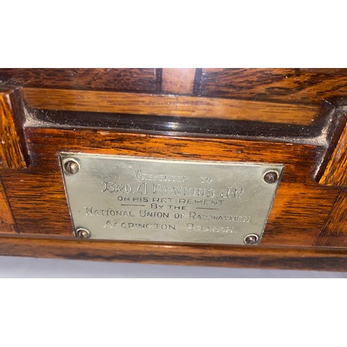 52 - Vintage Tobacco Cabinet With Pot and Working Drawers, Local Interest With Accrington Plaque