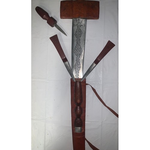 54 - Multi-Knife Asian Style Sword (Collection only)