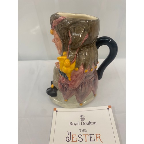 63 - Royal Doulton Toby Jug The Jester Ltd Ed D6910 With Certificate