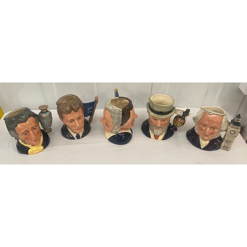 64 - Royal Doulton Character Jugs to include John, Henry, Michael Doulton. Some signed. (5)