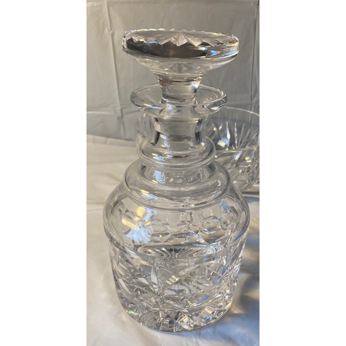 81 - Heavy Glass Decanters and Fruit Bowls