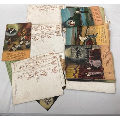 86 - Large Selection of Bamforth Antique Postcards Mainly Blank. Approx 40