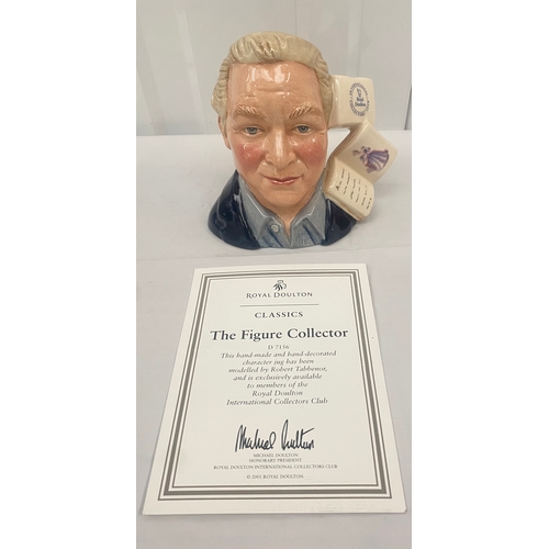 95 - Royal Doulton Small Character Jug The Figure Collector with Certificate D7156