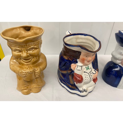 100 - Four differnet Toby and Character Jugs, to include Shorter & Son, Wood & Sons, Carlton Ware etc (4)