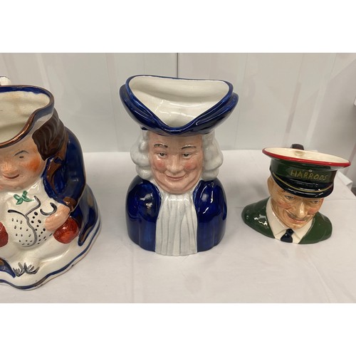 100 - Four differnet Toby and Character Jugs, to include Shorter & Son, Wood & Sons, Carlton Ware etc (4)