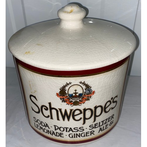 119 - Large Vintage Schweppes Ceramic Ice Bucket